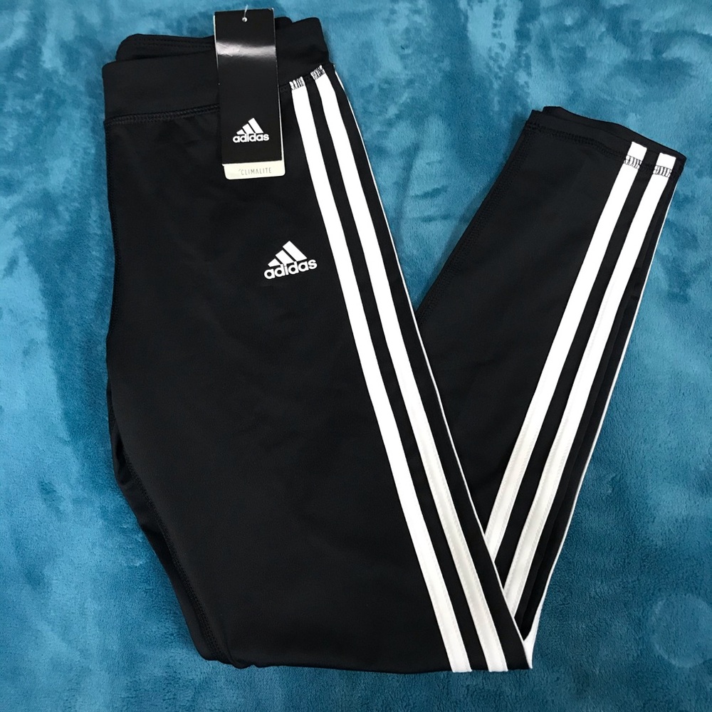 Black adidas full-length athletic leggings